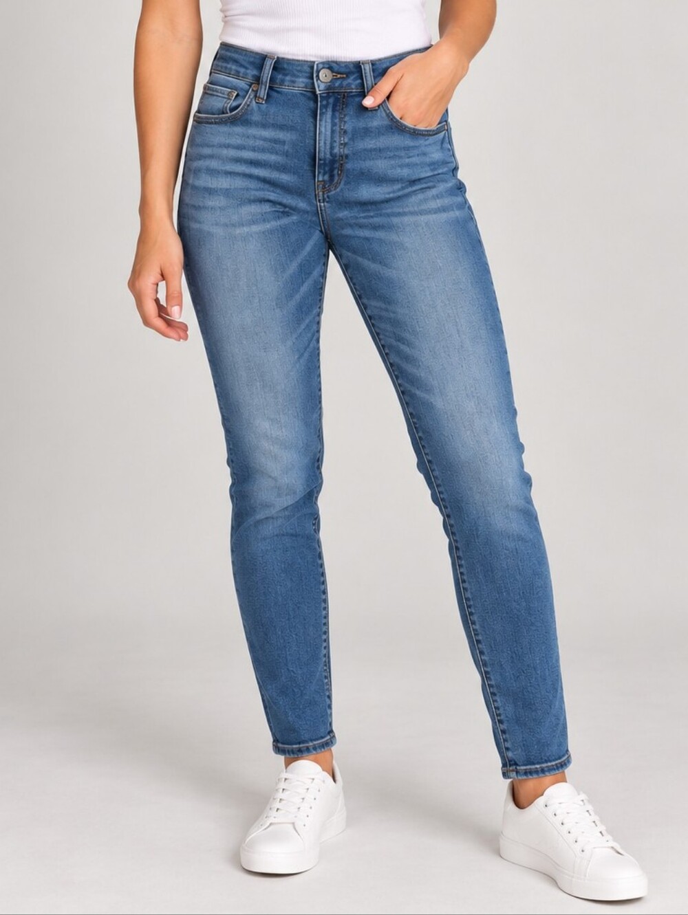 💙 American Eagle Outfitters Women's Blue Skinny Jeans